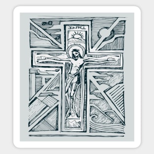 Jesus Christ Cross illustration Sticker